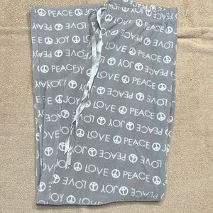 Sonoma gray “Love Joy Peace” pajama bottoms